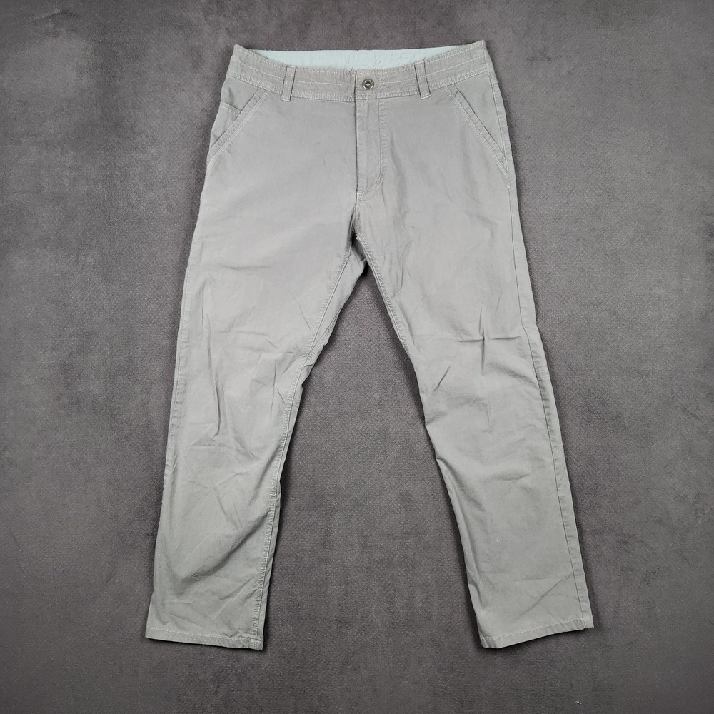 KUHL Slax Pants Mens 36x32 Gray Klassik Fit Enduro Stretch Technical Chino 5105